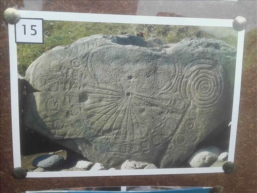 Ireland -- Bru Na Boine -- one of 57 huge carved stones surrounding mound