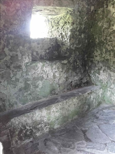 Ireland -- Streull Wells -- bench in men's bath house