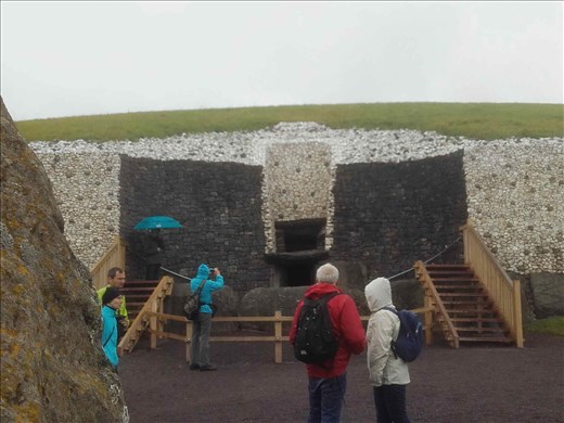 Ireland -- Carrowmore Neolithic mound -- opened-up section of passage