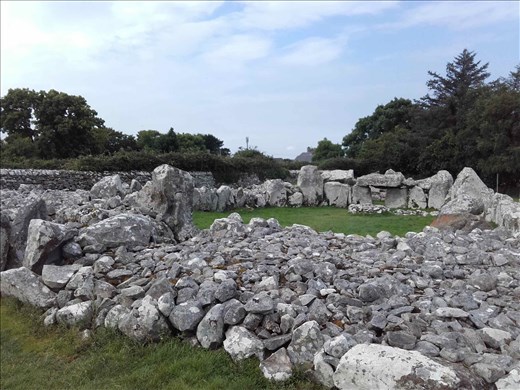 Northern Ireland -- Creevykeel Goort Cairn tomb.01