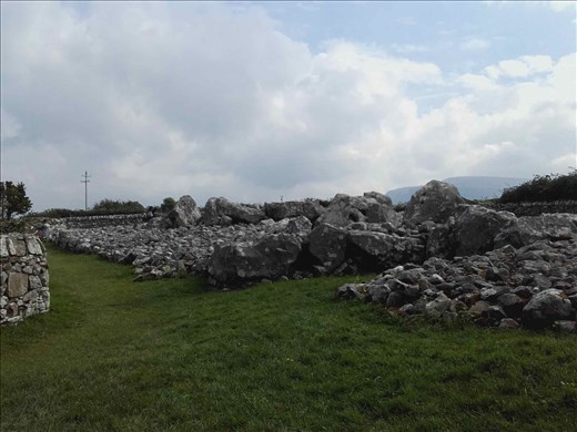 Northern Ireland -- Creevykeel Goort Cairn tomb.03