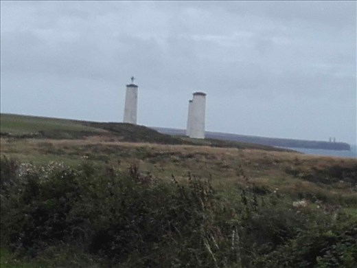Southern Ireland Coast -- Bunmahon--sculpture -- 10' sailor pointing out to sea