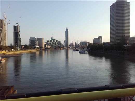 England -- London -- Thames River looking towards Canary Wharf.01