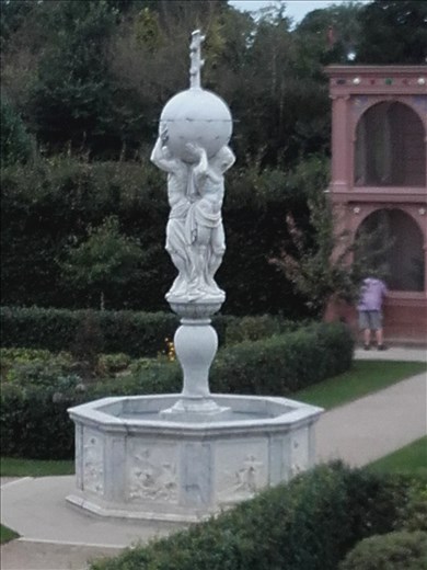 England -- Kenilworth Castle -- garden statue