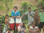 The guy playing the drums is P'Nu.  He is the one we are trying to help send to school.: by blackntan210, Views[215]