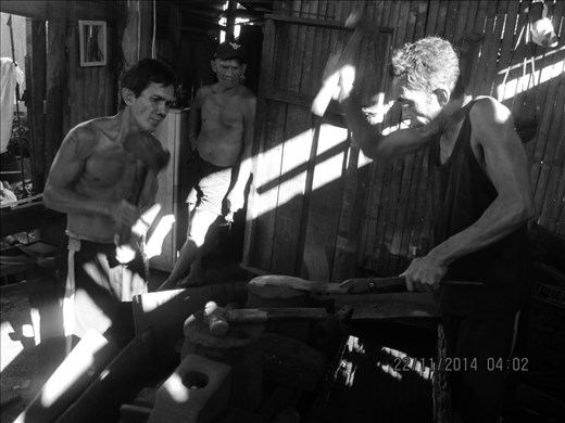 Even in our modern time today that it is easier to work with the help of machinery, they are still choosing the traditional way of making knife and machete. For them nothing can compare in the finished product of manually hand made knife and machete.