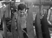 Being a traditional blacksmith that are working manually in making a machete, Rodolfo and his worker can only finish 6 to 8 machete in a whole day. : by blacksmith, Views[444]