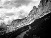 Imponent Nature - A path leads under the rocky formations of the Catinaccio Group, Dolomiti, Italy. : by blindreflections, Views[688]