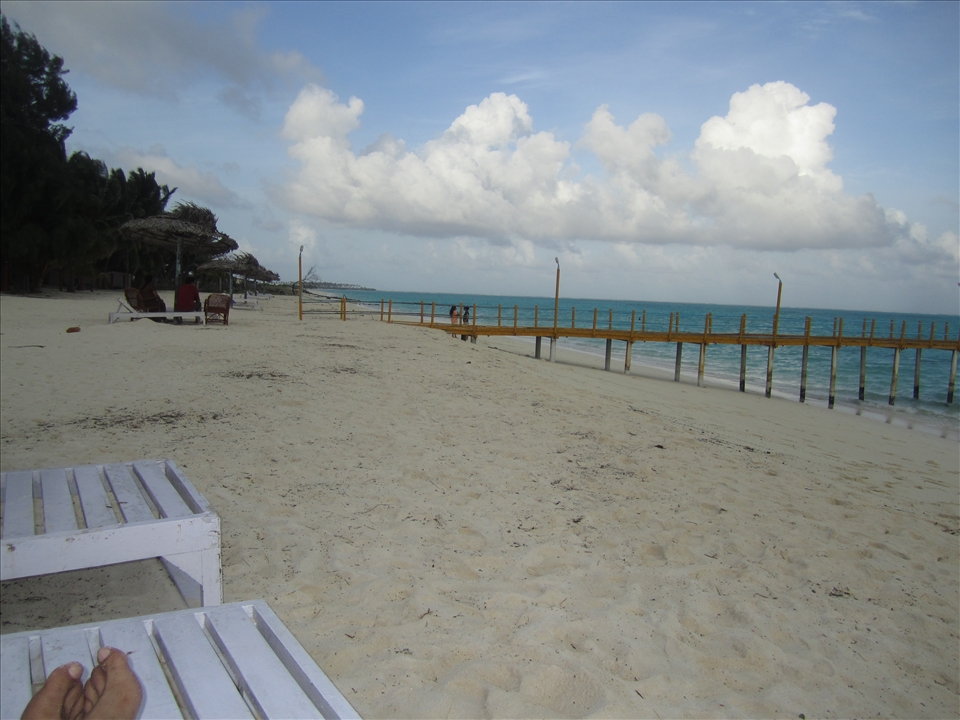 RELAXING AFTER TIRING JOURNEY