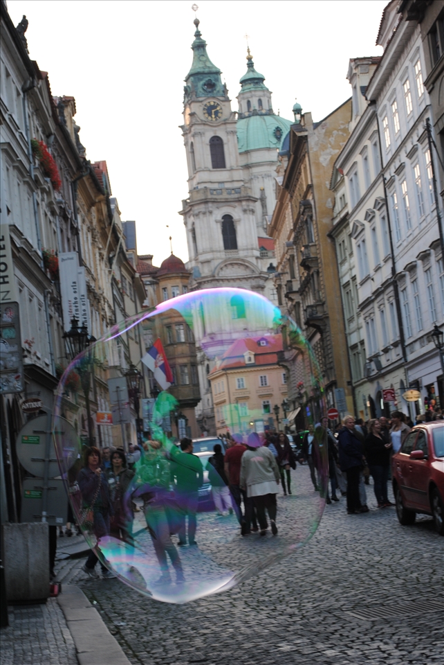 Historical art street, combination of colors