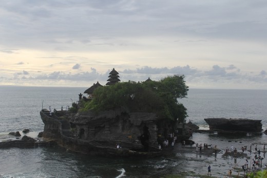The combination of miracle of rock, sea and the temple.(Tanah Lot, Bali)