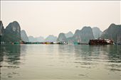 Against the ominous rocks of Halong Bay, this village floats peacefully. : by blythecollins, Views[396]