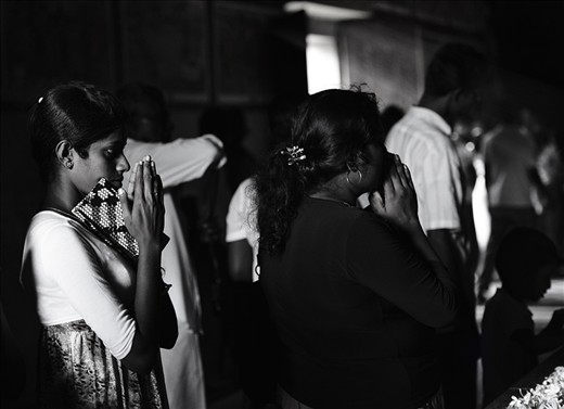 Submission to Thee: Devotees flocking in Prayer