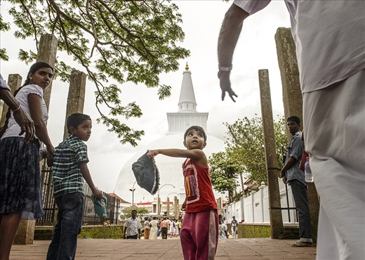 Young Faith: A visiting young boy captured playfully here