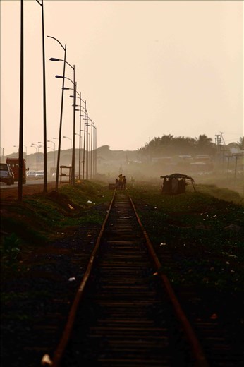 Children on the tracks.