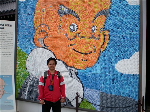 A Cartoon Character of A Monk in A Gate of Higashi Hon Wanji, Kyoto, Japan.
