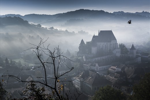 The fortified church of Biertan at a sunny sunrise in autumn.
The rural Transylvania still keeps the marks of the Saxons, as well in the architecture, as in the traditions.