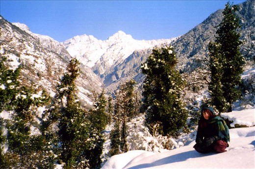 PeAk project facilitator Bonnie taking a break from work. Winter 1013/14.