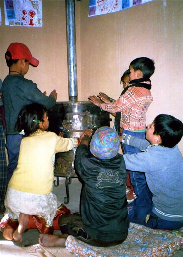 library students striking a pose around the new buchari. Feb 2014.