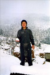 January 2014. Ganesh was getting ready to 'peg' a snowball at me in what was the 'mother' of all snowball fights.: by bonnie, Views[392]