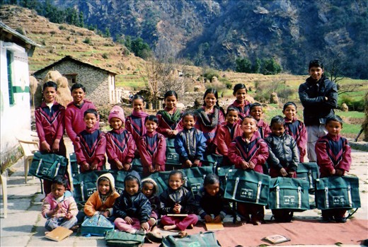 All those happy faces! Jatoli school educational supplies project  - 2014.