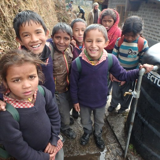 Jyonti, Lucky, Karan, Pankaj, Pawan, Puja, Bublee (part of class 1&2) before class (that is Scott trying to sneak past in the background, when the kids spot him it is like they have seen a film star!!)