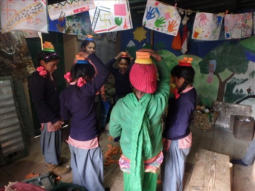 Ha, ha - same 'topi wallah' game but different class playing it!! 