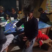 Khasti enjoying a hot drink on a winter day....: by bonnie, Views[283]