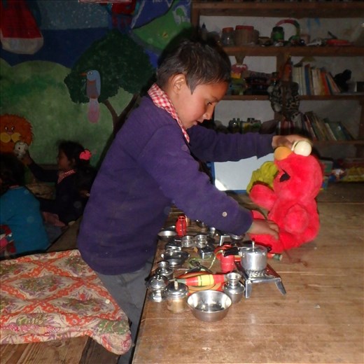 Pankaj has decided he is going to open a hotel in the future, so here he is  about to serve his new customer a cuppa.