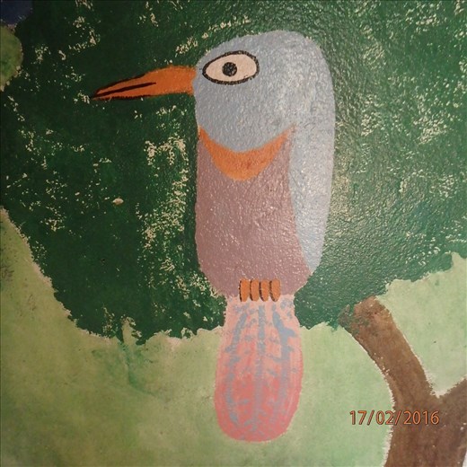 Another section of the library mural