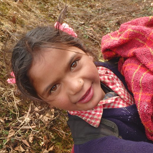 Pooja striking a pose before class