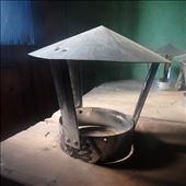 A sample of a hand made cowl that will be placed on the outside of a building on top the chulha flue. The locals call them 'topi wallahs'....: by bonnie, Views[371]