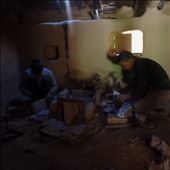 Hookum & Digember at work on the first stove (chulha): by bonnie, Views[520]