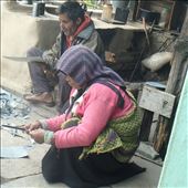 Josali helping out on the tin circle production line...: by bonnie, Views[543]