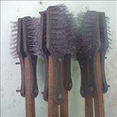 The flues will need regular cleaning for optimum functioning. The flue cleaning brushes were constructed in Bageshwar by Sharaz/Sharad, they have the added bonus of the handle being made from metal pipe fittings so we could easily attach extra lengths if needed. Five brushes in all to be shared by the villagers.: by bonnie, Views[601]