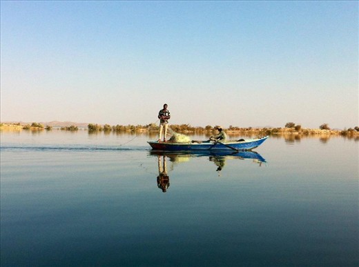 Nile River Local Fisher man who live and survive off the Nile for almost 6 months at a time