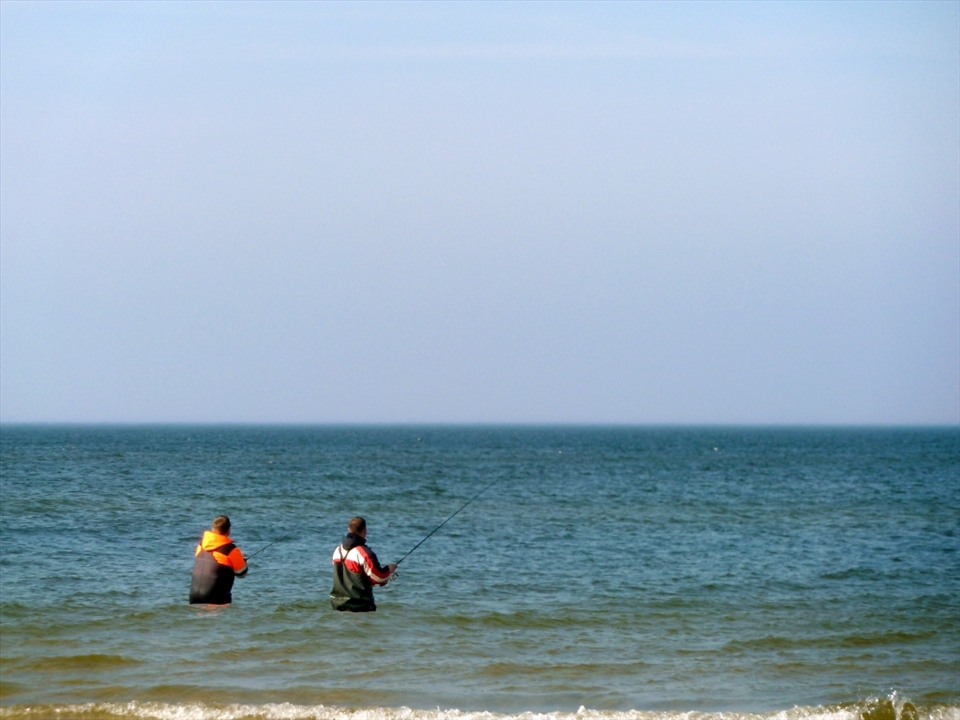 Fishing is a way of life for the locals, all year round and on both sides of the 'Spit.

*This image is of locals fishing in the Baltic Sea.