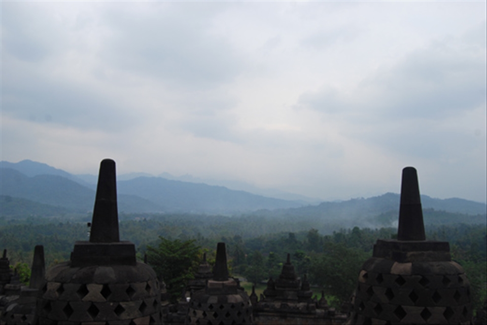 Moment of Wonder at Borobudur, Java, Indonesia