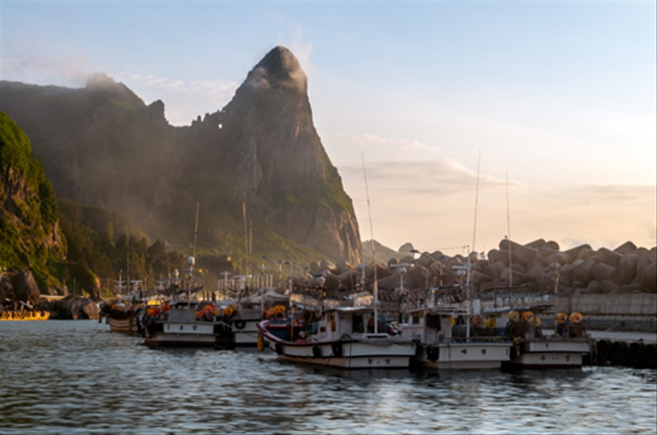 Evening sun set after a storm