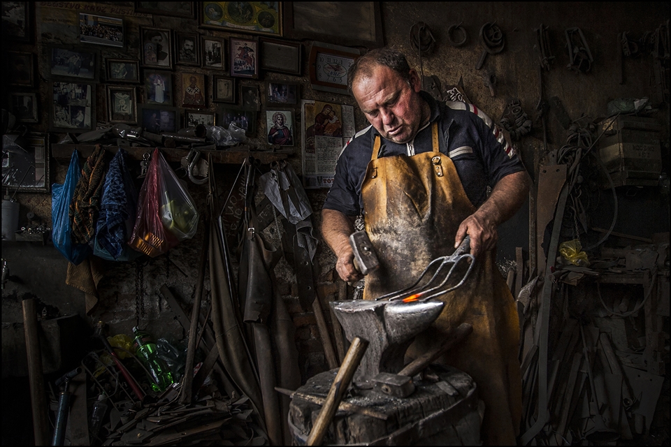 The last blacksmith in the town