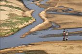 Shallow river bed offers even merriment for tribal children during morning : by bpatra, Views[400]