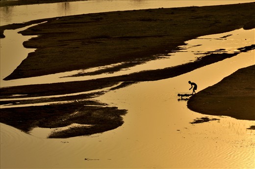 Silbati river is the attraction of youth sports activities during dusk