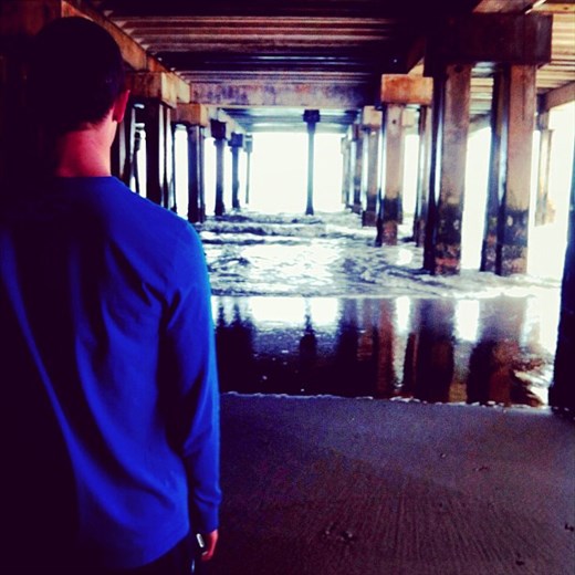 Underneath boardwalk in Atlantic City, New Jersey 