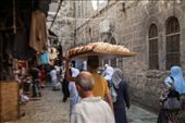A local baker transporting the mornings bread through the narrow streets of The Christian Quarter of Jerusalem.: by brian_arnold4, Views[209]