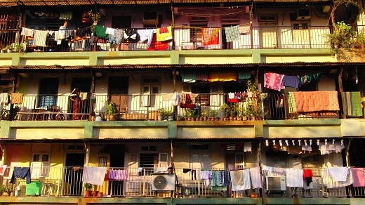 Slum vertical building.