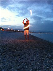 Fire twirling on the beach in Anteebes... South France! : by brittaniead, Views[360]