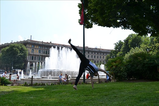 Cartwheeling in Milan