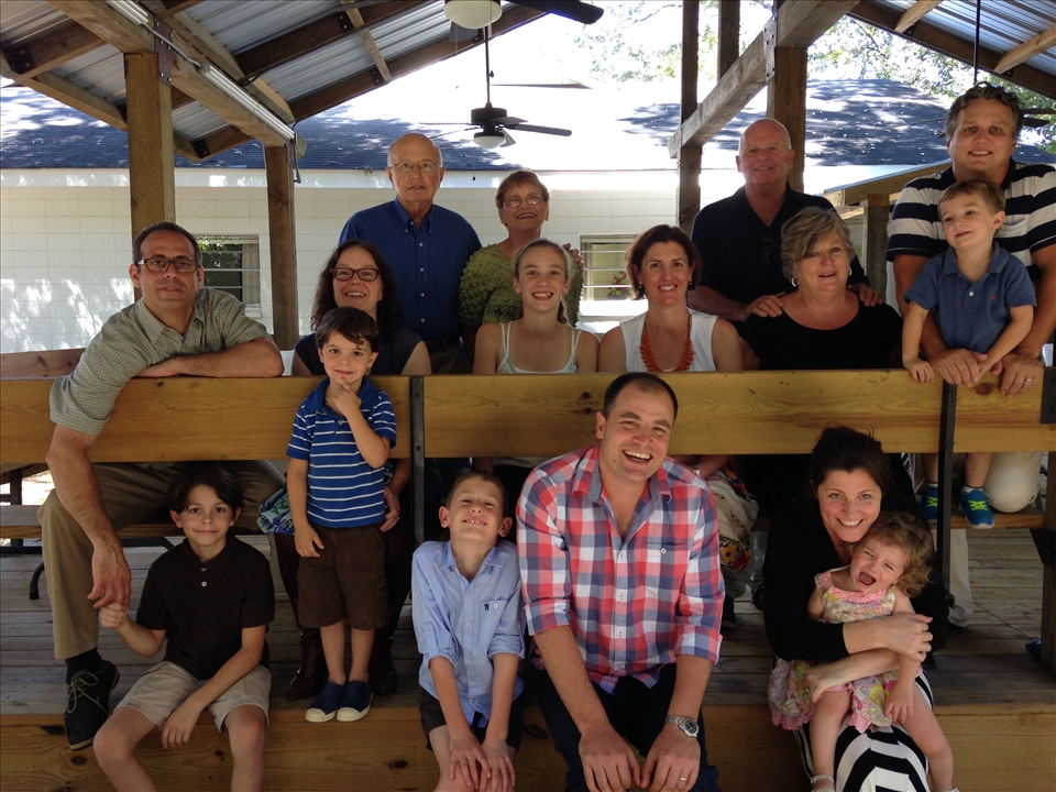 The whole family together