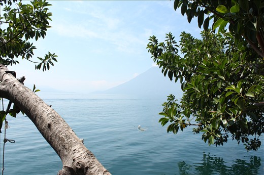 Lago de Atitlan with the afternoon sun