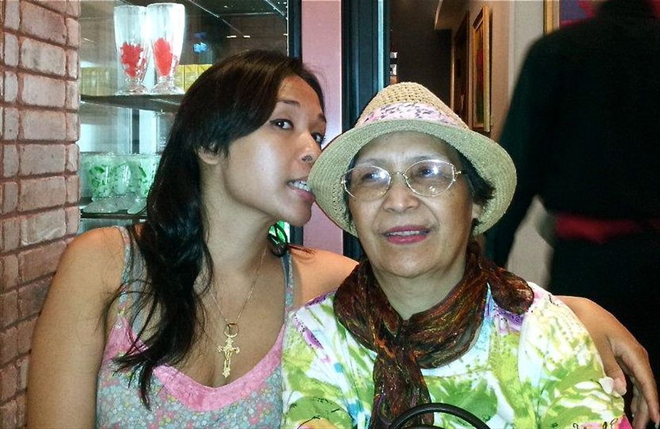 Mama, the chef, and me, her sous chef.